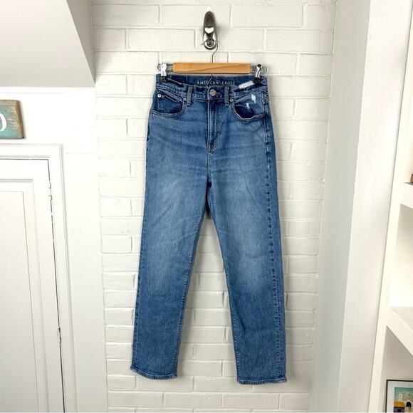 American Eagle Highest Rise 90s Boyfriend Jeans Size 2 - Picture 1 of 13